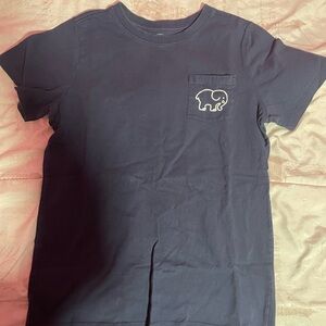 Ivory Ella Dark Blue and women's Tee with Elephant Pocket